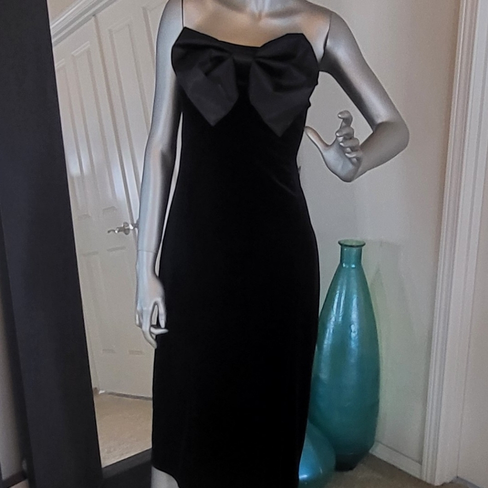 Express Black Strapless Dress with Bow Accent - Picture 7 of 8